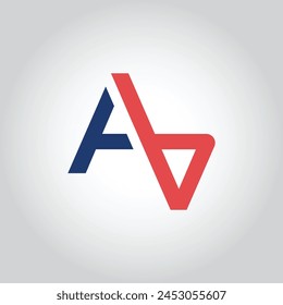 Letter Ab logo design on white background.