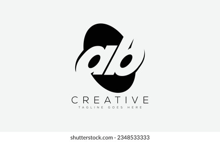 Ilustración vectorial de la plantilla de diseño del logotipo AB de la letra.