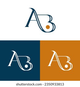 Letter AB logo design template. - Vector.