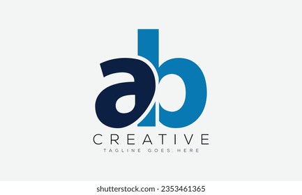 Letter AB logo design template vector illustration.