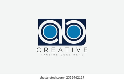 Letter AB logo design template vector illustration.