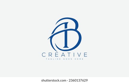 Ilustración vectorial de la plantilla de diseño del logotipo AB de la letra.