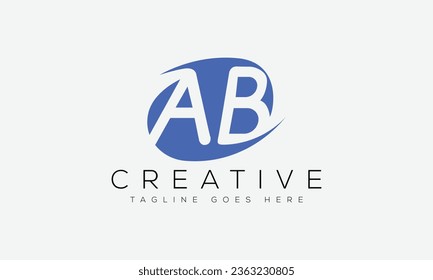 Letter AB logo design template vector illustration.