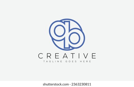 Ilustración vectorial de la plantilla de diseño del logotipo AB de la letra.