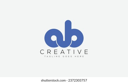 Letter AB logo design template vector illustration