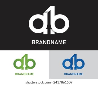 
Letter ab logo design template