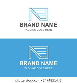 Letter AB logo design template vector illustration