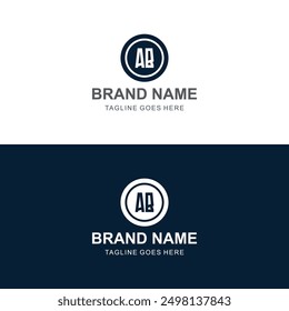 Letter AB logo design template vector illustration