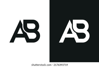 letter AB logo design vector template 