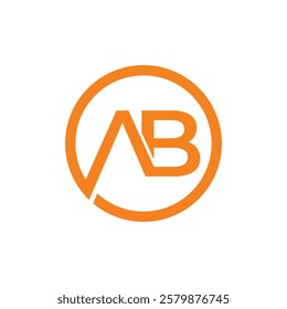 Letter AB logo design vector,editable eps 10