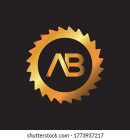 Letter AB logo icon flat and vector design template