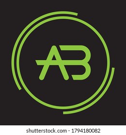 Letter AB logo icon flat and vector design template