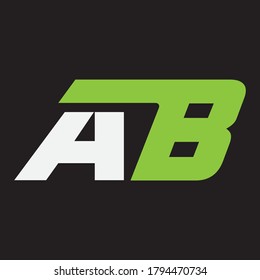 Letter AB logo icon flat and vector design template