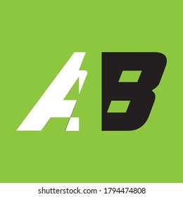 Letter AB logo icon flat and vector design template