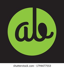 Letter AB logo icon flat and vector design template