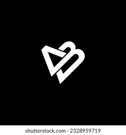 Letter AB logo, Letter AB line logo design	