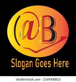 Letter AB Logo, prefix A and B for the name of a company