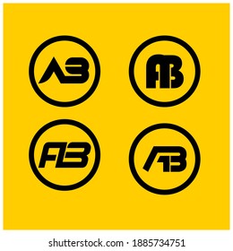 Letter AB logo, Simple Design