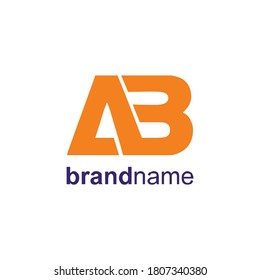 the letter AB. logo is simple, elegant, authoritative and easy to understand