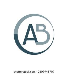 letter ab logo. simple typography letter logo template