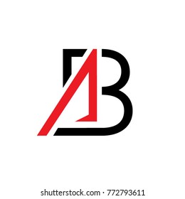 letter AB logo template
