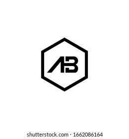 Vector de plantilla de logotipo AB de carta