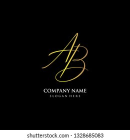 letter AB logo vector