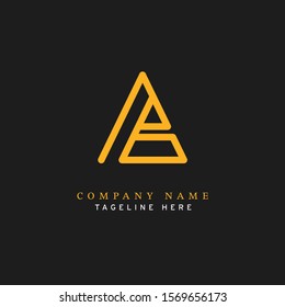 Letter AB logotype Monoline style, simple and elegant AB logo - Vector 