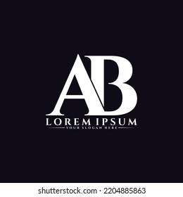 Letter Ab Luxury Logo Design Vector Stock Vector (Royalty Free ...