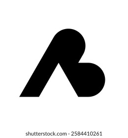 Letter AB minimal abstract monogram logo