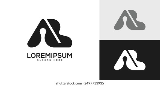 Letter Ab modern Logo Vector Design. Minimal ab logo  template. 