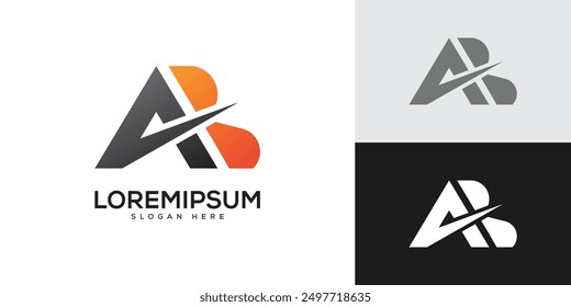 Letter Ab modern Logo Vector Design. Minimal ab logo  template. 