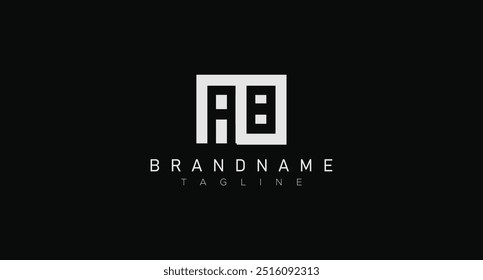Letra Ab diseño de Vector de logotipo moderno. Plantilla mínima del logotipo ab.