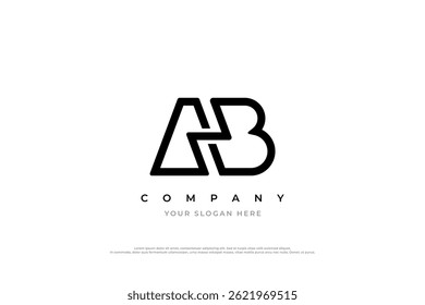 Letter AB Monogram Logo Design