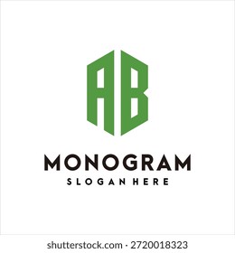 Buchstabe AB Monogramm Logo Design Element Vektor Vorlage