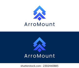 Letter AB with Mountain logo design concept