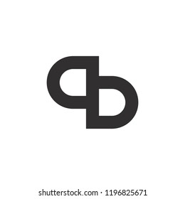 letter ab simple linked logo vector