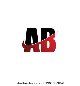 einfache Logo-Design-Vektorgrafik von Letter AB