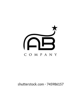 letter ab star logo