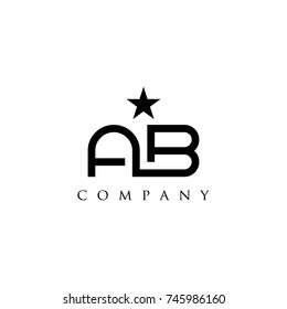 letter ab star logo