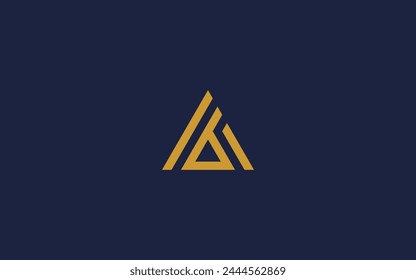 letter ab with triangle logo icon design vector design template inspiration