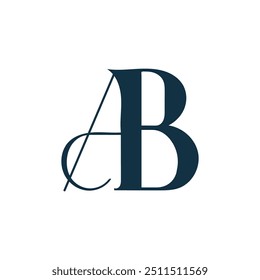 Buchstabe AB Typografie elegantes Logo 