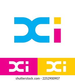 letter abbreviation logo template with a simple style and easy to apply in various media, ector eps format