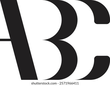 Letter ABC company minimalist logo design concept