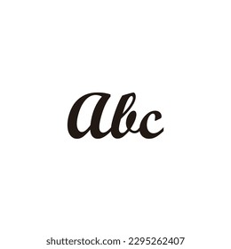 Letra abc connect símbolo geométrico simple vector logo
