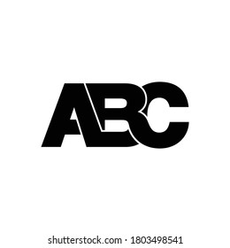 Letter ABC Simple Monogram Logo Design Vector