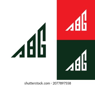 letter ABG monogram alphabet logo design svg