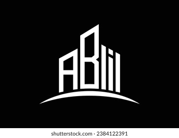Letra ABI construyendo plantilla de diseño de logotipo de monograma vectorial. Construyendo el logo de Shape ABI.