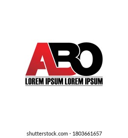 Logo-Design-Vektorgrafik von Letter ABO