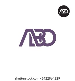 Diseño de logotipo de monograma de carta ABO